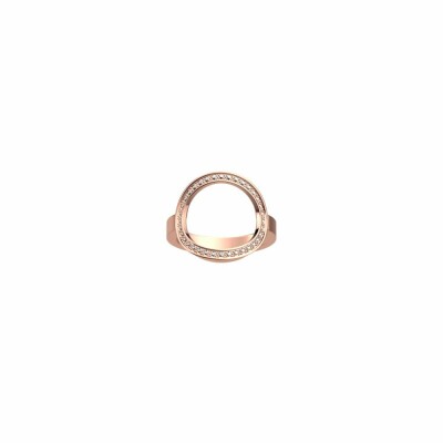 Bague Les Georgettes Les Audacieuses pure précieuse finition dorée rose, taille 56