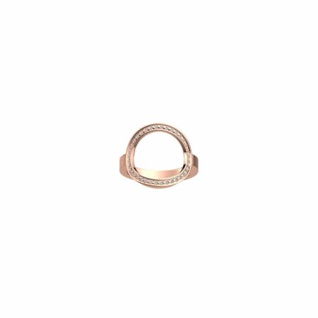 Bague Les Georgettes Les Audacieuses pure précieuse finition dorée rose, taille 52