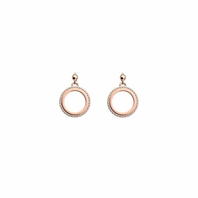 Boucles d'oreilles Les Georgettes Les Audacieuses pure précieuse finition dorée rose