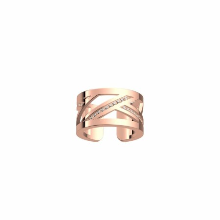 Bague Les Georgettes Les Précieuses ruban finition dorée rose, taille 58