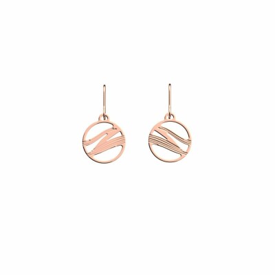 Boucles d'oreilles Les Georgettes Les Essentielles vibrations finition dorée rose