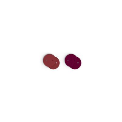 Cuir pour boucles d'oreilles Les Georgettes Amaryllis Rose / Fuchsia Exotique, 25mm
