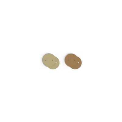 Cuir pour boucles d'oreilles Les Georgettes Sable Fin / Caramel, 25mm