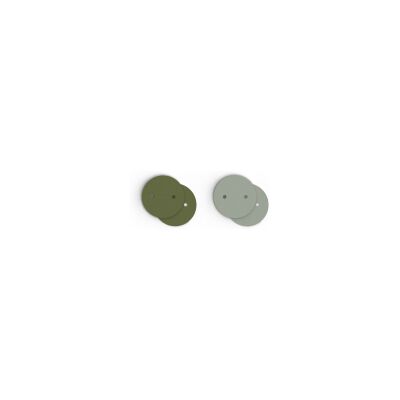 Cuir pour boucles d'oreilles Les Georgettes Olive / Eau Douce, 25mm