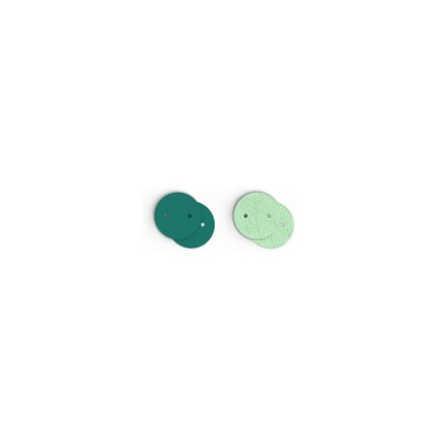 Cuir pour boucles d'oreilles Les Georgettes Aquatic / Aquamarine Métallisé, 25mm