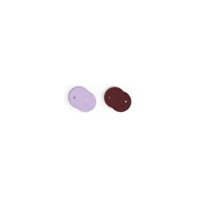 Cuir pour boucles d'oreilles pour Les Georgettes Lavande Métallisée / Violette Sauvage, 25mm