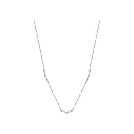 Collier Saunier Galet en argent et oxydes de zirconium