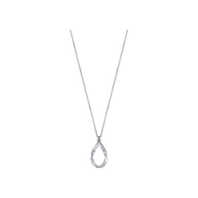 Collier Saunier Basalte en argent et oxydes de zirconium