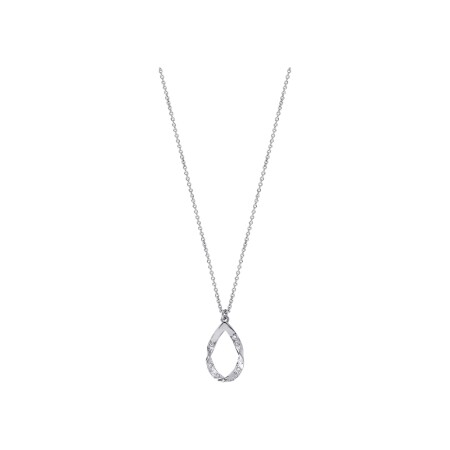 Collier Saunier Basalte en argent et oxydes de zirconium