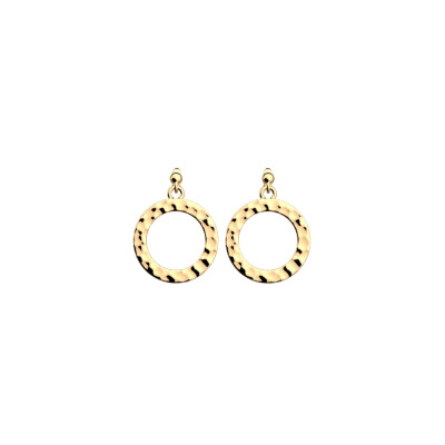 Boucles d'oreilles Les Georgettes Audacieuses Pure Martelée finition doré, 16mm