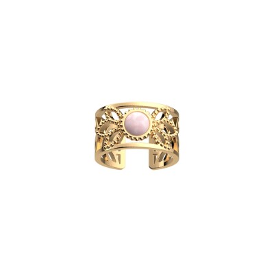 Bague Les Cadettes Lotus Perle, finition dorée, taille 50