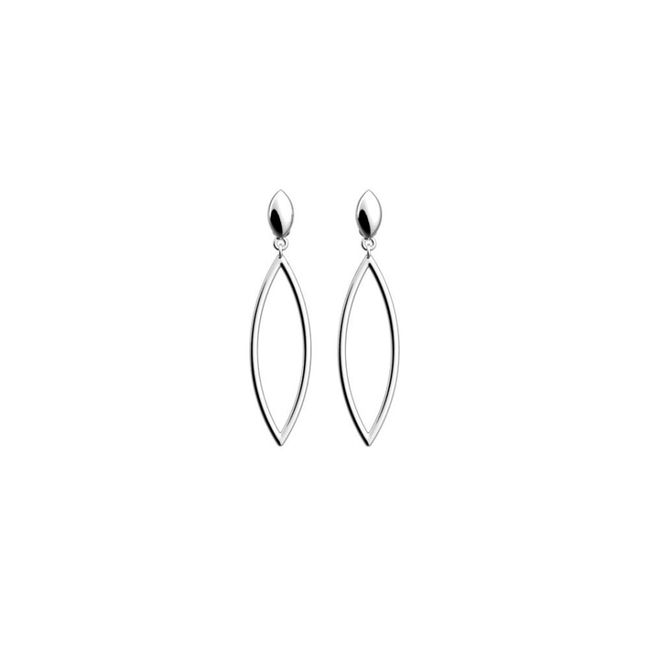 Boucles d'oreilles Les Cadettes Amande finition argentée, taille L