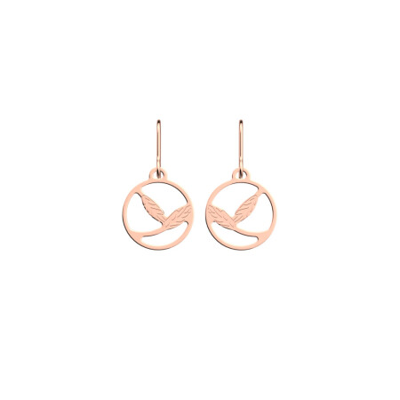 Boucles d'oreilles dormeuses Les Georgettes Essentielles Epis De Blé finition dorée rose, 16mm