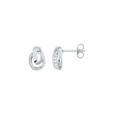 Boucles d'oreilles en argent et oxyde de zirconium