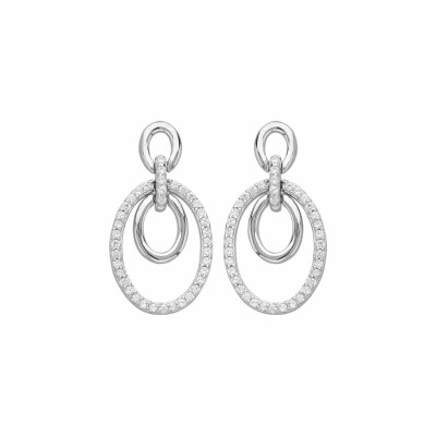 Boucles d'oreilles en argent et oxyde de zirconium