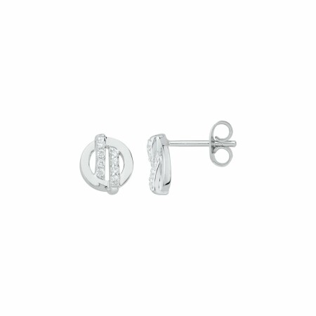 Boucles d'oreilles en argent et oxyde de zirconium