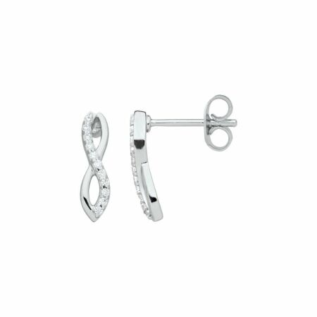 Boucles d'oreilles en argent et oxyde de zirconium