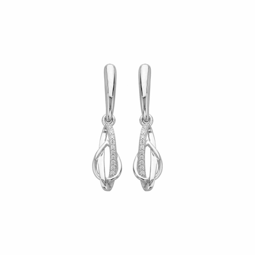 Boucles d'oreilles en argent et oxyde de zirconium