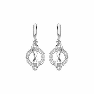 Boucles d'oreilles en argent et oxyde de zirconium