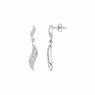 Boucles d'oreilles en argent et oxyde de zirconium