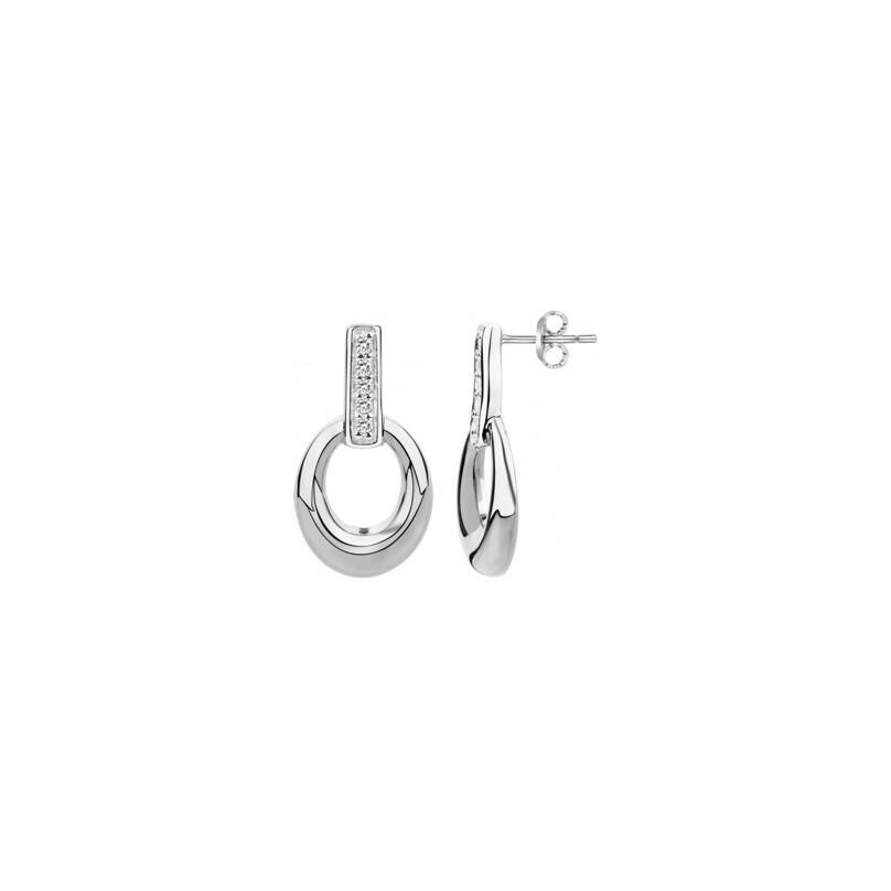 Boucles d'oreilles en argent et oxyde de zirconium