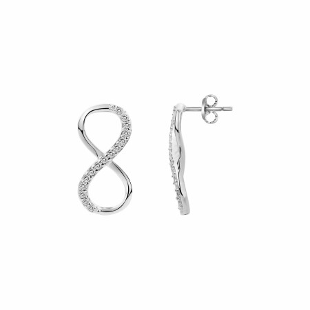 Boucles d'oreilles en argent et oxyde de zirconium