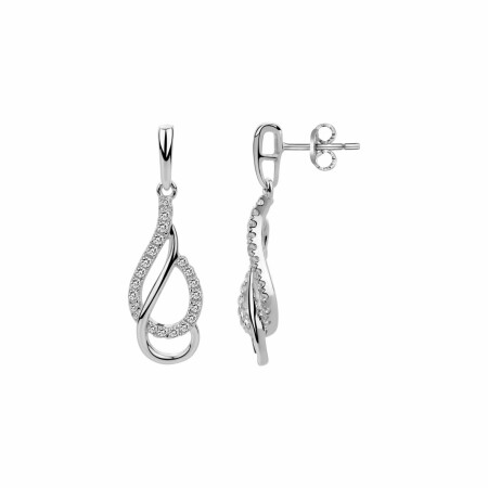 Boucles d'oreilles en argent et oxyde de zirconium