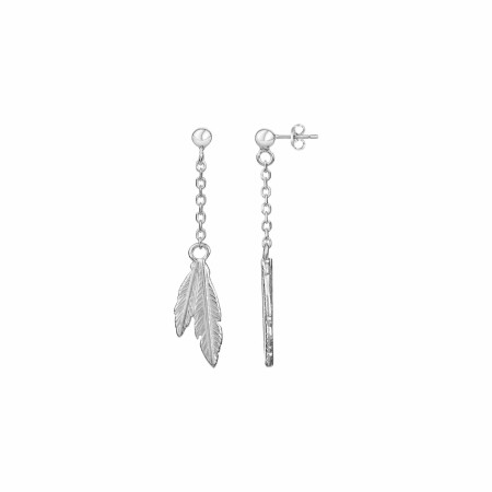 Boucles d'oreilles pendantes en argent et oxydes de zirconium