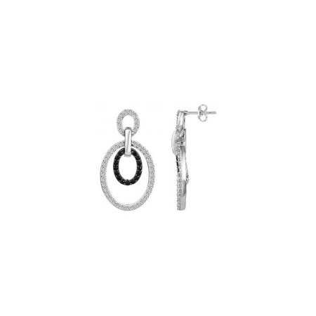 Boucles d'oreilles en argent et oxyde de zirconium