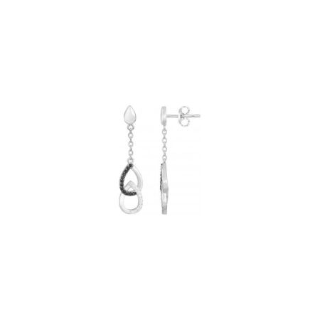 Boucles d'oreilles en argent et oxyde de zirconium