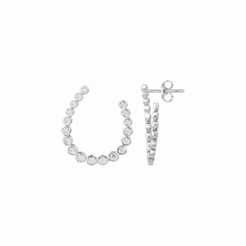 Boucles d'oreilles en argent et oxyde de zirconium