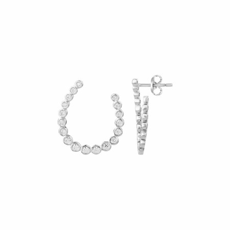 Boucles d'oreilles en argent et oxyde de zirconium