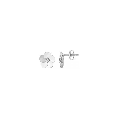 Boucles d'oreilles en argent et oxydes de zirconium