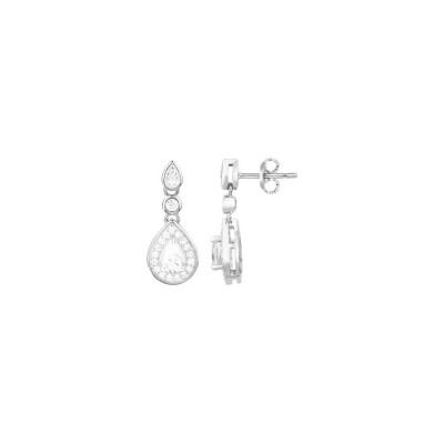 Boucles d'oreilles en argent et oxyde de zirconium