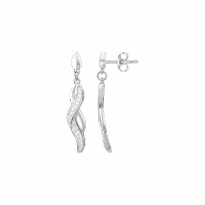 Boucles d'oreilles en argent et oxyde de zirconium