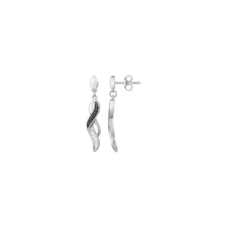 Boucles d'oreilles en argent et oxyde de zirconium