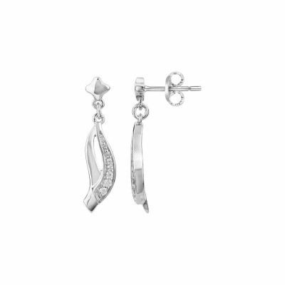 Boucles d'oreilles en argent et oxyde de zirconium