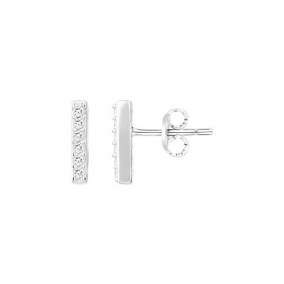 Boucles d'oreilles en argent et oxyde de zirconium