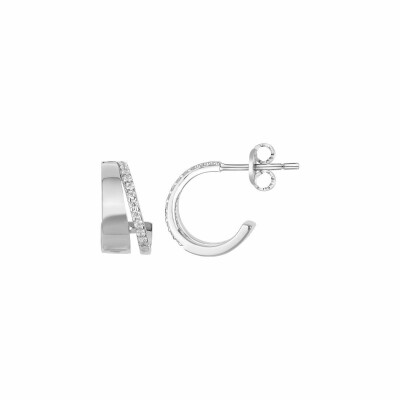 Boucles d'oreilles en argent et oxyde de zirconium