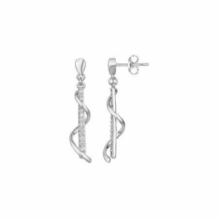 Boucles d'oreilles en argent et oxyde de zirconium