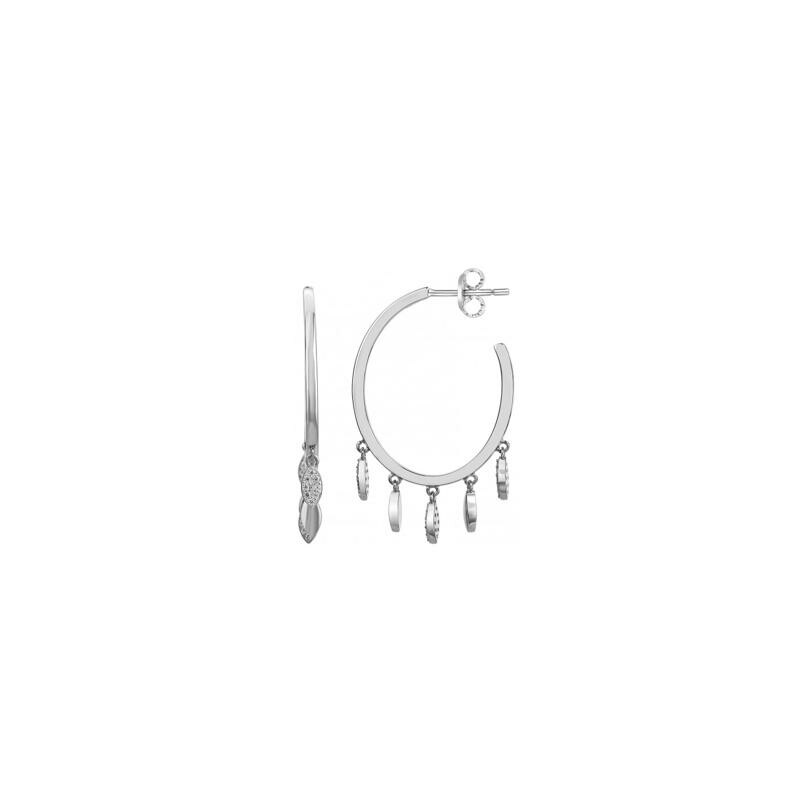 Boucles d'oreilles en argent et oxyde de zirconium