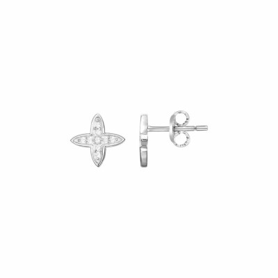 Boucles d'oreilles en argent et oxyde de zirconium