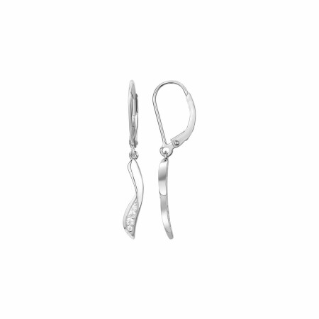 Boucles d'oreilles en argent et oxyde de zirconium