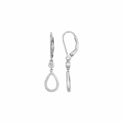 Boucles d'oreilles en argent et oxyde de zirconium