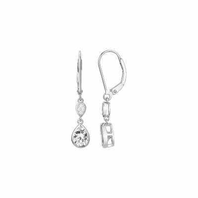 Boucles d'oreilles en argent et oxyde de zirconium