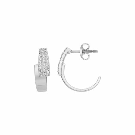 Boucles d'oreilles en argent et oxyde de zirconium