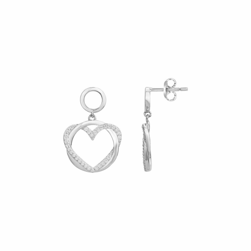 Boucles d'oreilles en argent et oxyde de zirconium