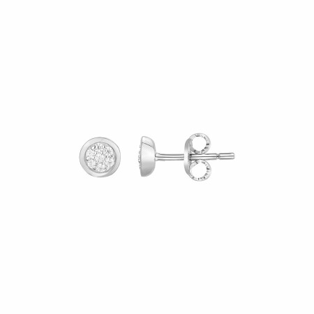 Boucles d'oreilles en argent et oxydes de zirconium