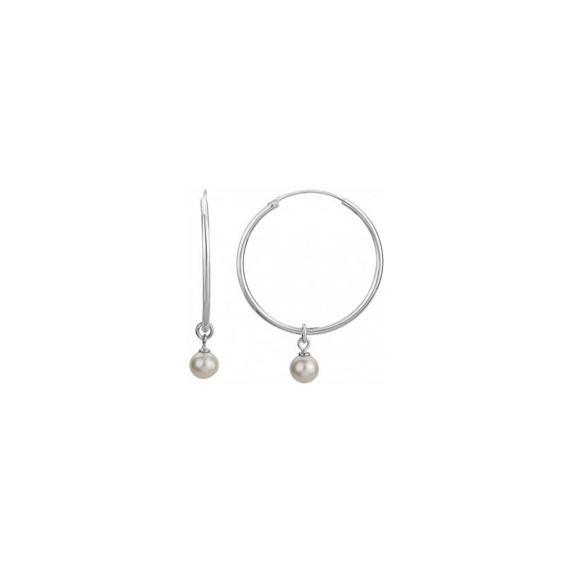 Boucles d'oreilles en argent et perle d'eau douce