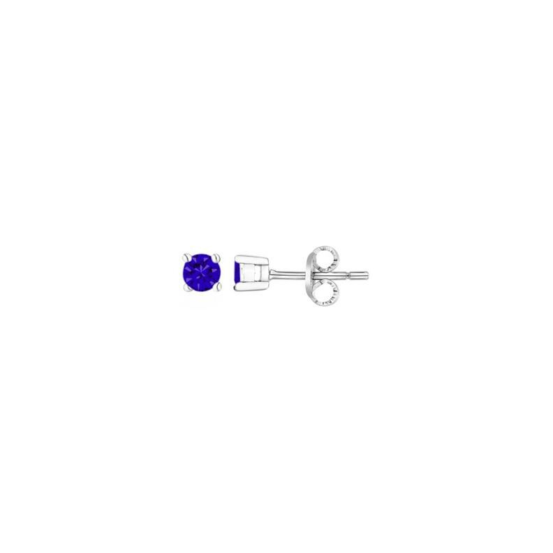 Boucles d'oreilles en argent et spinelle bleue